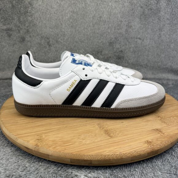 Adidas Samba OG Shoes Mens Size 7 White Leather Indoor Soccer Sneakers B75806